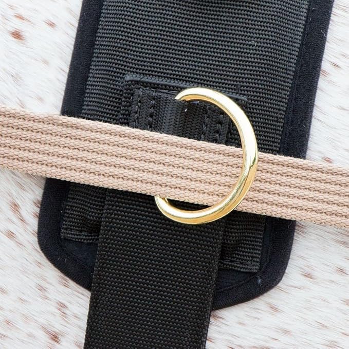 Dura-Tech Brown Cotton Web Long Lines | Ideal for Youngsters and Green Horses | for Beneficial Ground Training | Usable with Saddle or Surcingle | Heavy-Duty Cotton Web