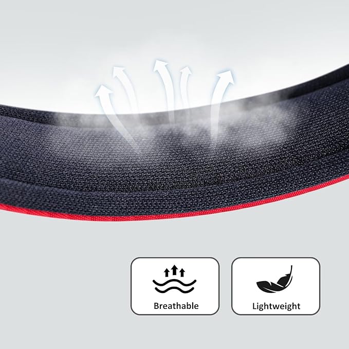 Didog Soft Padded Dog Collars for Small Dogs, Lightweight and Breathable Dog Collar with Metal Buckle, Red, M