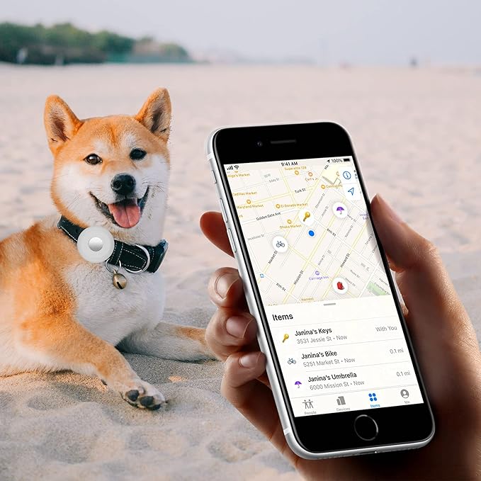 for Airtag Holder for Dog Collar, Cibaabo Silicone Air Tag Case Cover Compatible with Apple Airtags for 0.8-1.2inch Cat Pet Collar Harness Loop