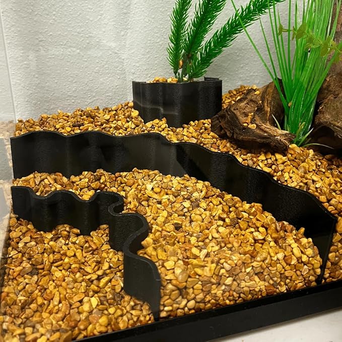 REEFSHAPE Aquarium or Terrarium Substrate Cliffs Combo Pack | Separate Substrate Layers in Aquariums or Terrariums to Create Cliffs & Depth | Made in USA (Cliff Combo, Black)