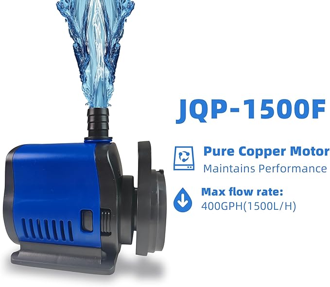 COOSPIDER Pond Filter for 75-200 Gallon, 400 GPH Powerful Filtration Pond Pump, Submersible Canister Filters for Fish Turtle Tank, Cold Plunge, Clear Wavemaker Oxygen Supply, Dry Burning Protection