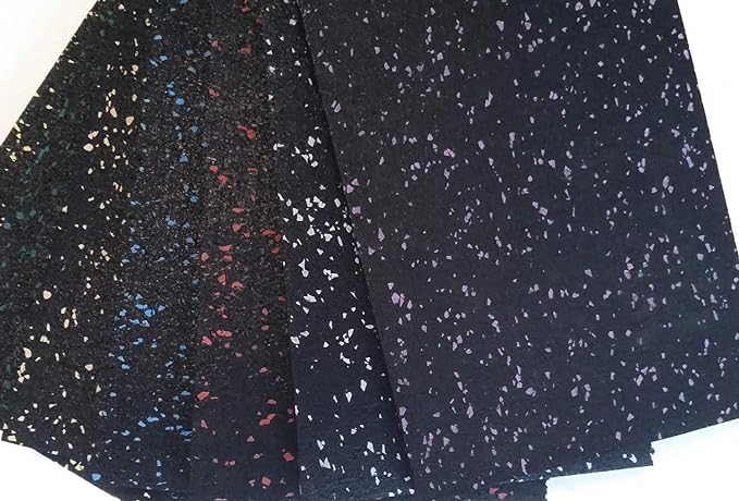 American Floor Mats 1/4in (7mm) Thick 10% Red 4' x 12' Heavy Duty Rubber Rolls, Protective Exercise Mats, Home Gym Rubber Flooring