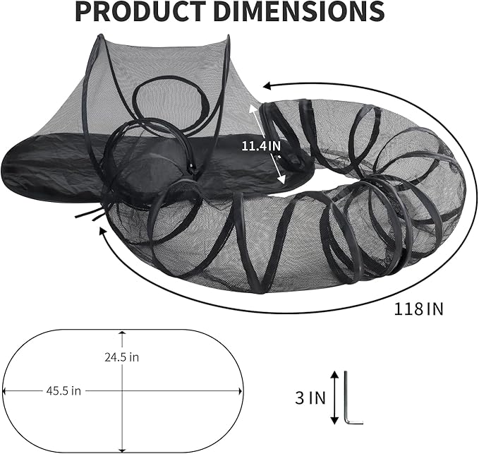 Rest-Eazzzy Outdoor Cat Enclosures, Portable Cat Tent for Outside Enclosure for Indoor Cats, Catio Outdoor Cat Enclosure for Kitty and Small Animals, Cat Playpen with Tunnel, Storage Bag