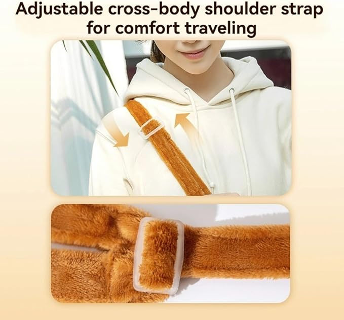 Cat Puppy Costume Plush Outing Backpack Cute Bear Bee Design Anti-Escape Bag for Kitten Cat Small Dog (Bear,Small)