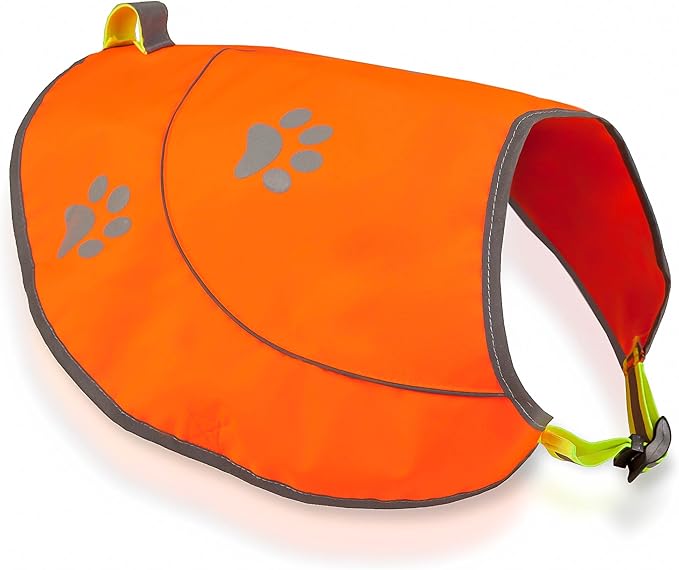 Dog Reflective Vest - Comfortable Jacket Safety Hunting, High Visibility for Dogs with Elastic Straps and Clasp Closure- Orange, XX-Large