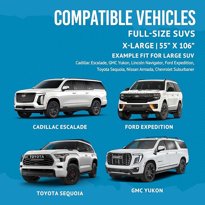 Bulldogology Cargo Liner for SUV - Heavy Duty Pet Trunk Liner Cargo Cover - Waterproof Cargo Cover for Dogs Hair, Muddy Paws - Protector Cargo Mats for Back of SUV (X-Large, Black)