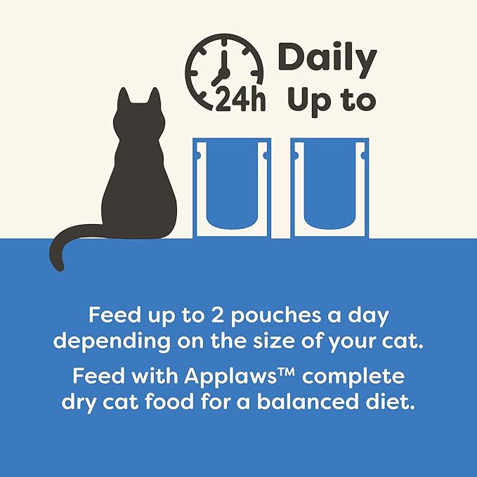 Applaws Natural Wet Cat Food in Broth, Limited Ingredient Wet Cat Food Pouches, No Additives, Made with Natural Ingredients, Tuna Fillet with Shrimp in Broth (12 x 5.3oz Pouches)