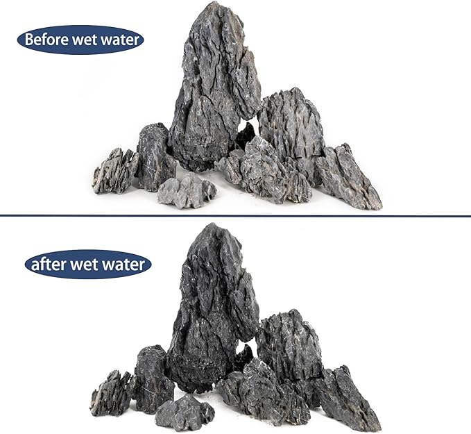 Aquarium Rocks Seiryu Stones Natural Hardscape Stone for Aquariums, Fish Tanks, Bonsai, Terrariums, Wargaming Dioramas, Indoor or Outdoor Gardens-5Lb(2-6 Inch)