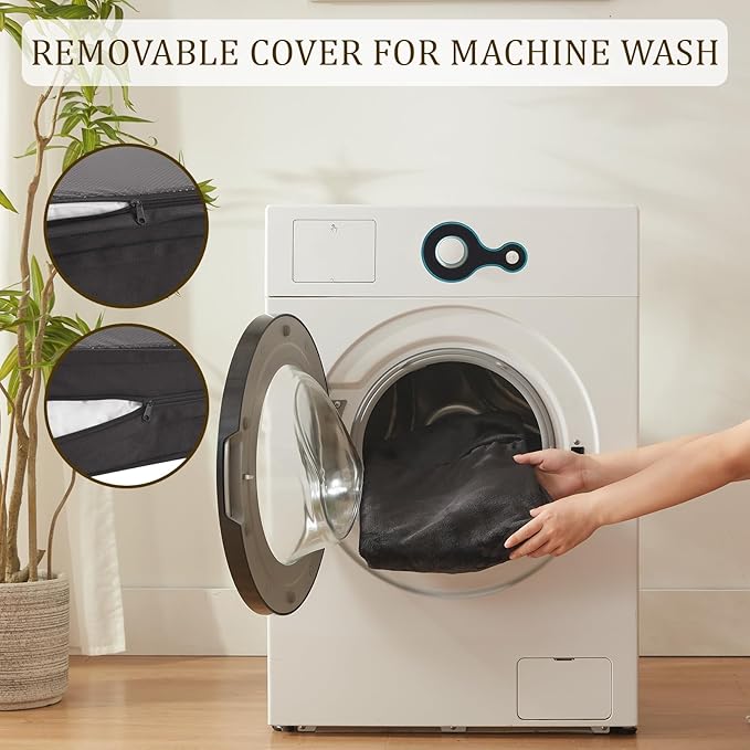 Bedfolks Orthopedic Dog Bed, Waterproof Dog Sofa Bed for Extra Large Dogs, Egg Foam Pet Couch Bed with Removable Washable Cover and Nonslip Bottom, Black