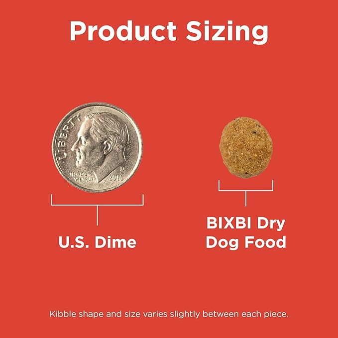 BIXBI Rawbble Dry Dog Food, Beef, 4 lbs - USA Made with No Meat Meals or Fillers - Freeze Dried Raw Coated Dog Food - Industry Leading Digestibility
