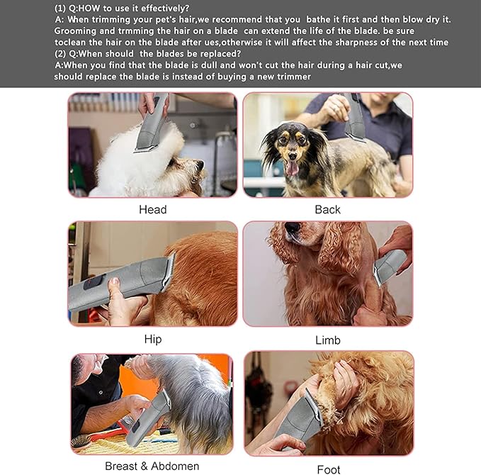 3PCS 40 Blades Dog Grooming Replacement Blades Compatible with Andis Dog Clipper,Ceramic Blade & Stainless Steel Blade