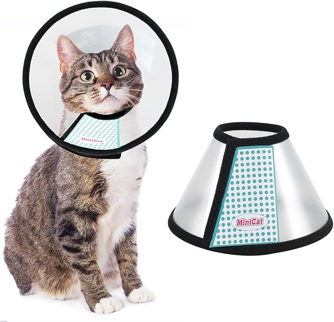 Cat Cone, Adjustable Recovery Pet Cone Elizabethan Collar for Cats Rabbit, 8.1 Inches Cat Cone Collar Soft, Protective Cat Cones to Stop Licking, Lightweight Practical Kitten Cone