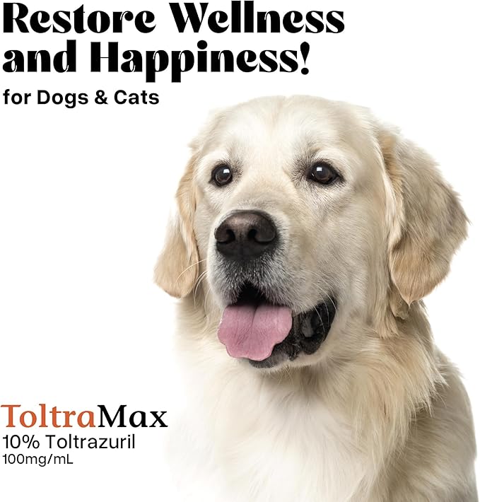 Toltrazuril 10.0% for Horses, Dogs, Cats, 60mL/2 Ounce, for Non-Food Chain Animals, Chicken