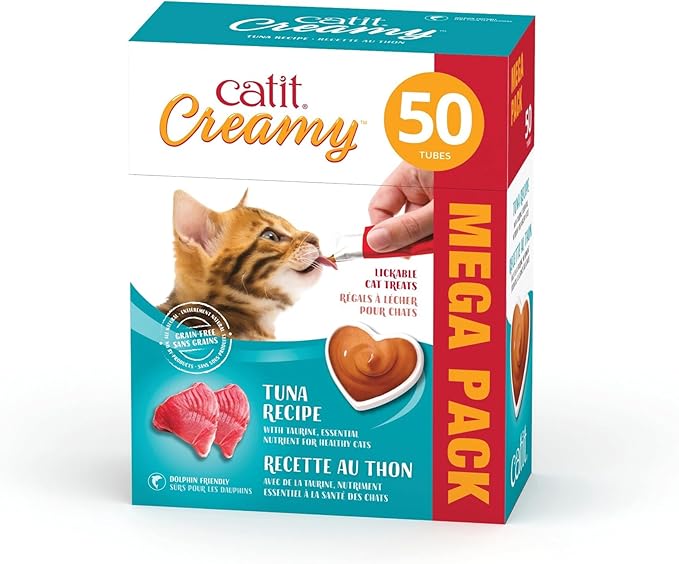 Catit Creamy Lickable Cat Treat – Hydrating and Healthy Treat for Cats of All Ages - Assortment, 72-Pack