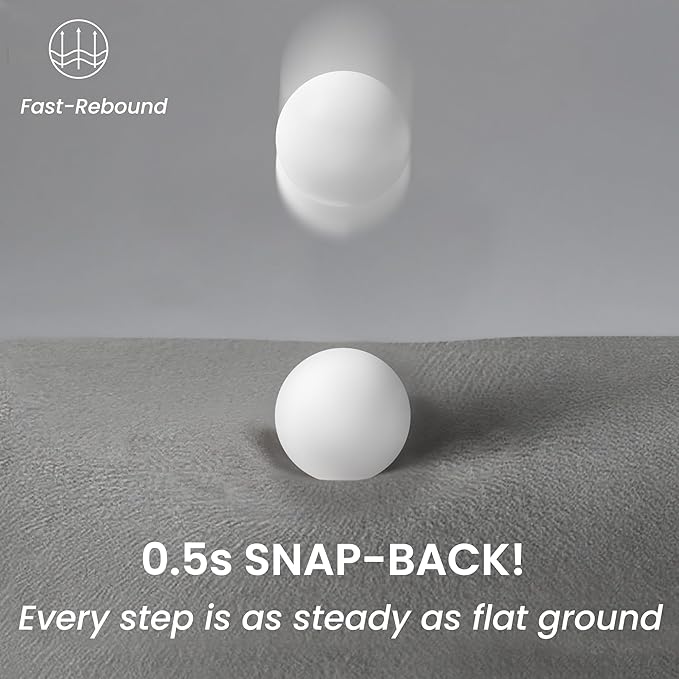 GoGoBunny Waterproof High Density Foam Curved Dog Stairs for High Beds Couches 19.7" H, 4-Step Ramp Dog Steps Friendly to Small Medium Dogs or Pets Joints, Non-Slip Balanced Durable Pet Step, Beige