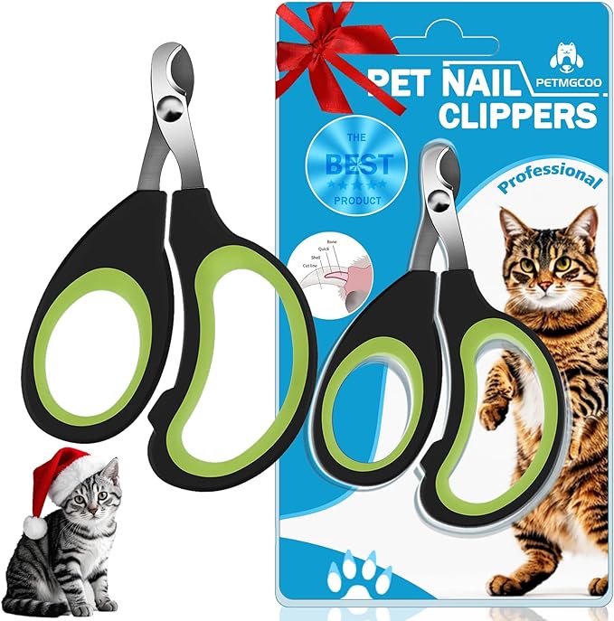 Cats & Dogs Pets Nail Clippers & Trimmers Rabbit Nail Clippers cat Nail Clippers for Indoor Cats cat Claw Clippers with Safety Guard Professional Grooming Tool for Cat Kitten(Green)