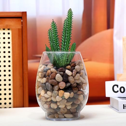 Calofulston 2.2lb Drainage Rocks for Potted Plants, 1/5 Inch Small Pebbles for Plants, Aquarium, Fish Tank, Terrarium, Succulent, Vases, Decorative Pea Gravel, Mixed Color