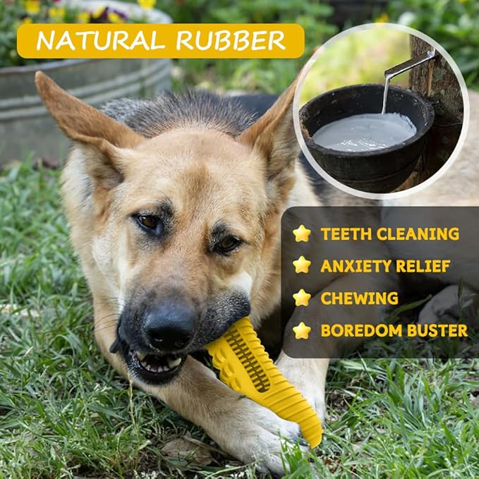 Dog Toys for Aggressive Chewers Large Medium Breed, Indestructible Dog Toothbrush Chew Toys, Squeaky Interactive Tough Extremely Durable, Dogs Toys to Keep Them Busy