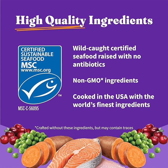 Halo Holistic Kitten Food, Wild Caught Salmon & Whitefish Recipe, Grain Free Dry Cat Food, Complete Digestive Health, 6 lb Bag