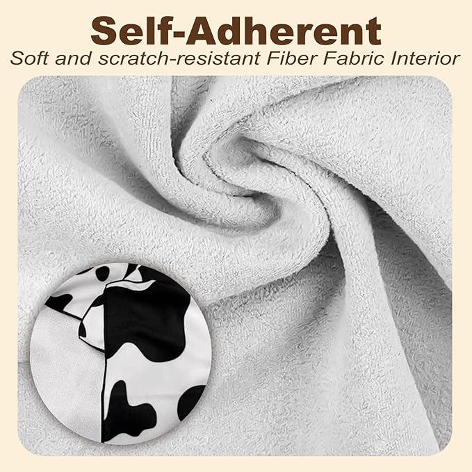 Cat Grooming Wrap, 2pcs [L+XL] Cat Restraint Wrap for Nail Clipping, Ear Cleaning, and Teeth Brushing, Self-Adherent, Anti-Bite, Anti-Scratch, Anti Scratch, Cow White