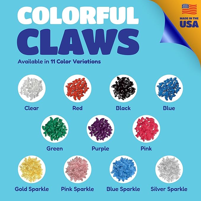 Soft Claws Cat Nail Caps for Medium Cats – (40 Caps, Red) - Made in USA - Veterinarian-Developed | Protects Furniture & Skin - Easy to Apply, Long-Lasting Anti-Scratch Soft Cat Claw Covers.