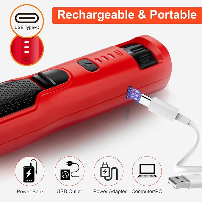 Dog Nail Grinder 7-Speed & 360° LED Light, Professional Pet Nail Grinder for Dogs and Cats, Electric Dog Nail Trimmer Painless Paws Grooming & Smoothing Tool for Large Medium Small Dogs Cats Pets