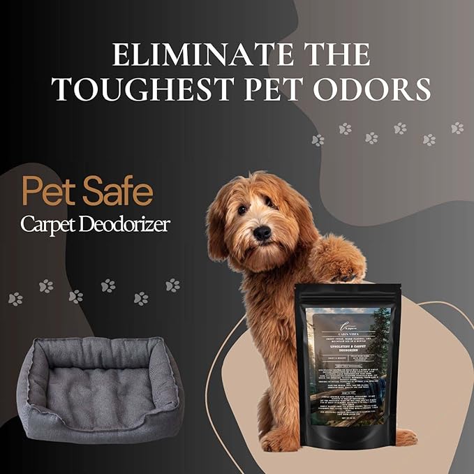 Cabin Vibes Carpet Freshener Powder: Powerful Odor Eliminator for Home, Upholstery Deodorizer, Carpet Deodorizer, Pet Urine, Cat Litter Box - Autumn Woods Fragrance