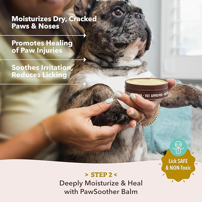 Natural Dog Company PawTection Balm for Dogs, Dog Paw Protector, Moisturizing Dog Paw Balm for Dry, Cracked Pad, Protects Paw from Extreme Weather, Paw Lotion for Allergies & Itching (1 oz Tin)