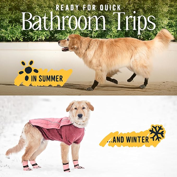 DOK TigerToes Premium Non-Slip Dog Socks for Hardwood Floors - Extra-Thick Grip That Works Even When Twisted - Prevents Licking, Slipping, and Great for Dog Paw Protection (XXS, Sassy Pink)