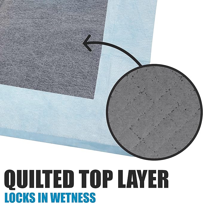 BV Charcoal Puppy Pads XL 320 Count 28"x34" - Leak-Proof Pee Pads for Dogs with 6-Layer Absorbent Design & Built-in Attractant - Dog Pad Extra Large with Charcoal for Odor Control - for Large Dogs