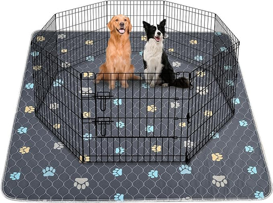 Aitmexcn Washable Puppy Dog Pee Pad, 100% Waterproof Whelping Training Mat for Puppy/Senior Dog, Fast Drying Reusable Puppy Pads for Indoor, Outdoor and Car Travel- 72'' x 72''- 1PC