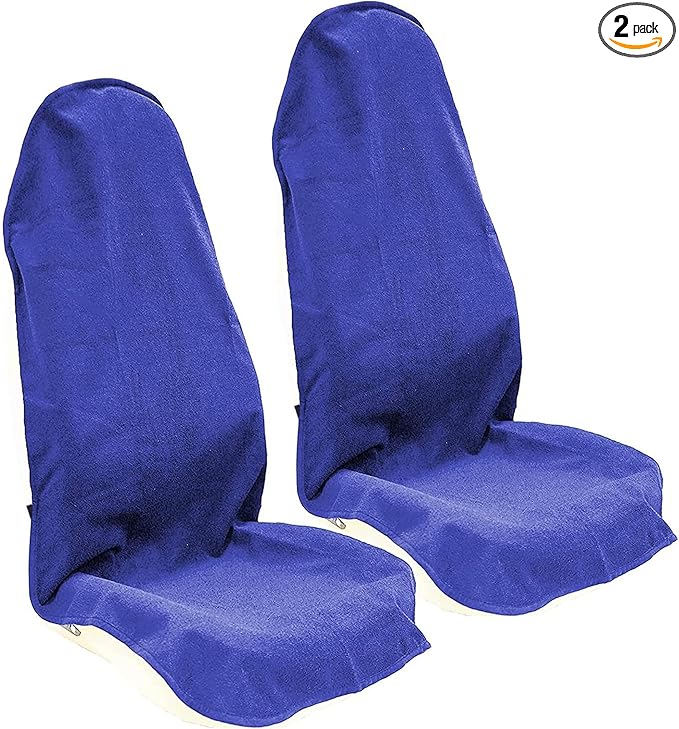 Car Seat Cover Protector Front Seats,for Gym Workout,Running,Swimming,Beach and Hiking,Waterproof Sweat Towel Bucket Seat Covers for Cars SUV Trucks (Blue, 2Pcs)