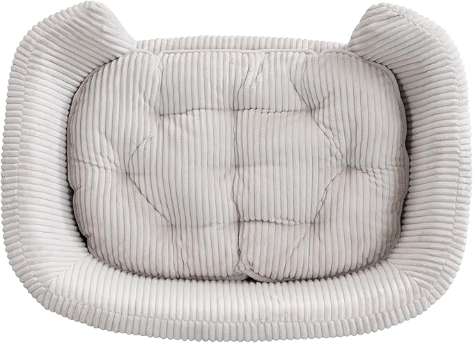 Christopher Knight Home Elroy Orthopedic Dog Bed, Elevated Dog Sofa Bed for Small Dog, Supportive Foam Pet Couch Bed with Wooden Legs, Modern Pet Sofa Bed, Light Beige