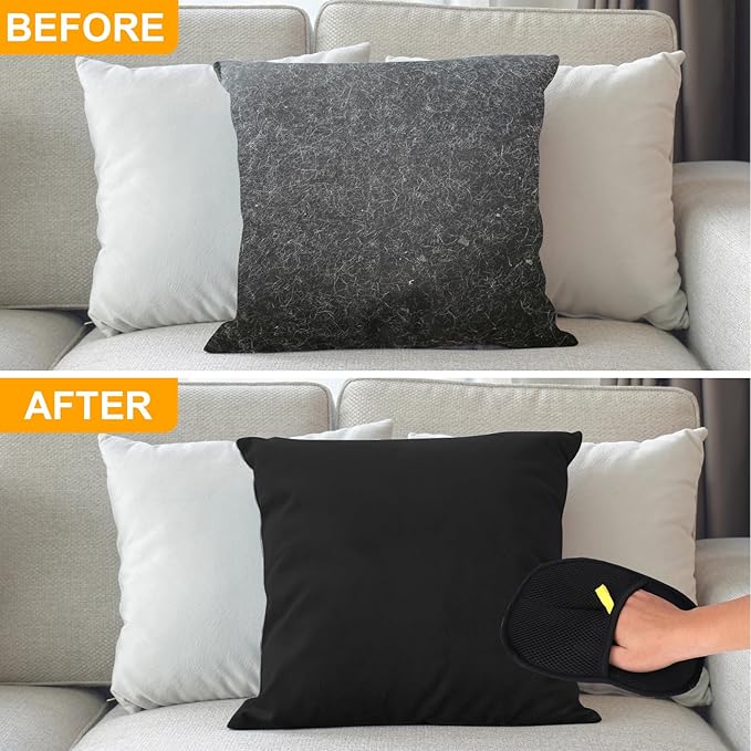 AIERSA Pet Hair Removal Tool, Electrostatic Pet Hair Remover,Static Removal Gloves for Pet Hair, Dog and Cat Hair Remover Electrostatic Gloves Set for Couch, Clothes, Car, Carpet, Bed, Furniture