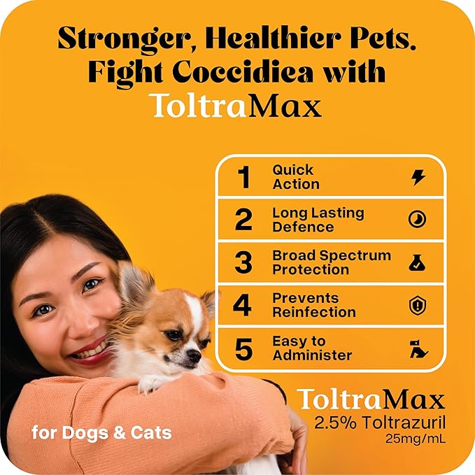 Toltrazuril 2.5% for Horses, Dogs, Cats, 960mL/32.4Ounce, for Non-Food Chain Animals, Alfalfa