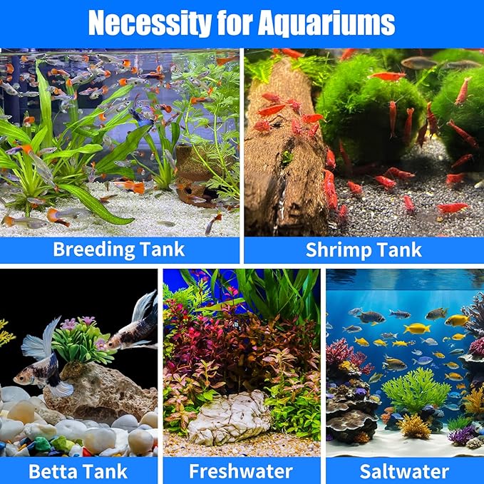 AQUANEAT 12-Pack Pre-Filter Sponge for Aquarium Shrimp Fry Fish Tank Filter 1” Intake, Replacement Foam Cover