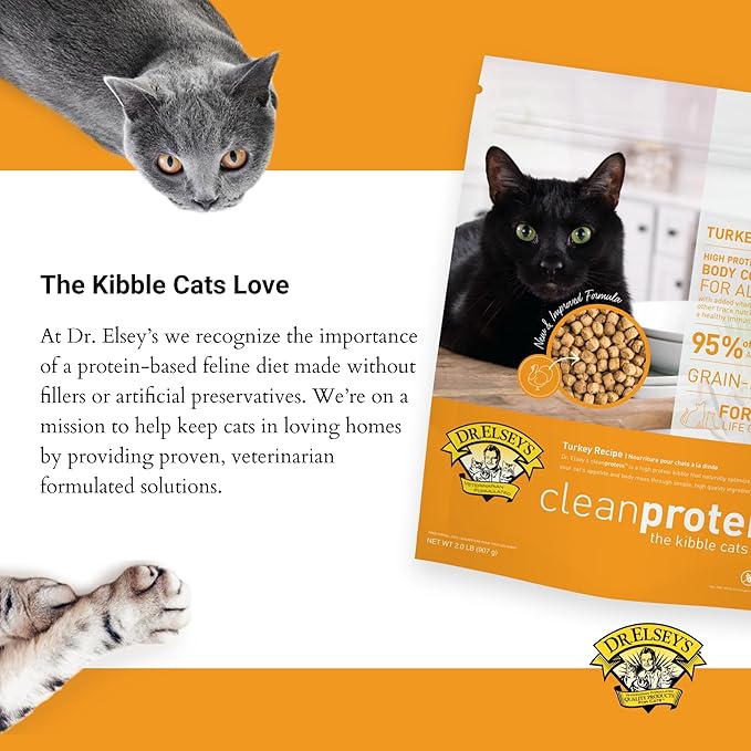 Dr. Elsey's cleanprotein Turkey Cat Kibble 2 lb. Bag