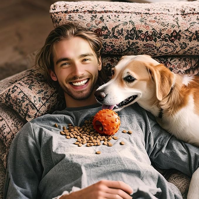 Dog Puzzle Toy 2 Pack – Cognitive Dog Treat Toy,Interactive Dog Toys for Treat Dispensing, Slow Feeder for Mental Stimulation & Anxiety Relief, Puppy Training Toy, Natural Rubber