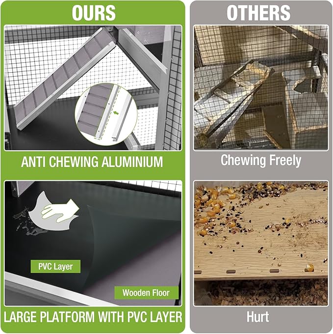 GUTINNEEN Ferret Cage Anti-Chewing Guinea Pig cage with Wheels Chinchilla Cage Metal Frame Small Animal Cage,Lizard,Squirrel Chameleon,Gerbils 5 Levels