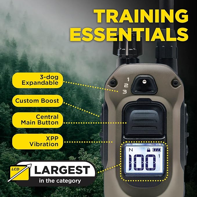 Dogtra ARC-X E-Collar for Dog Training - 3/4 Mile Range, for Dogs 15 lbs+, Slim Design, IPX9K Waterproof, 100 Stimulation Levels, Vibration, Tone, Rechargeable - Dog Owners and Professional Trainers