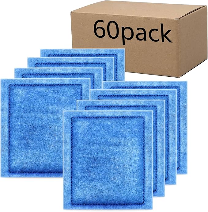 60 Pack Aquarium Rite-Size C Filter Cartridges Compatible with PRO Power Filters 275/375, Power Filters 200/350