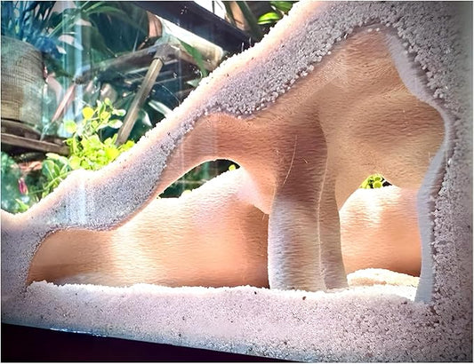 Aquarium & Terrarium Corner Cave – Faux Mangrove Root Hideout for Fish, Shrimp, Geckos, Snakes – Natural-Look Reptile Tank Decor in Textured Root Style (Desert Tan (Sand), 7.5''x7.5''x4'')