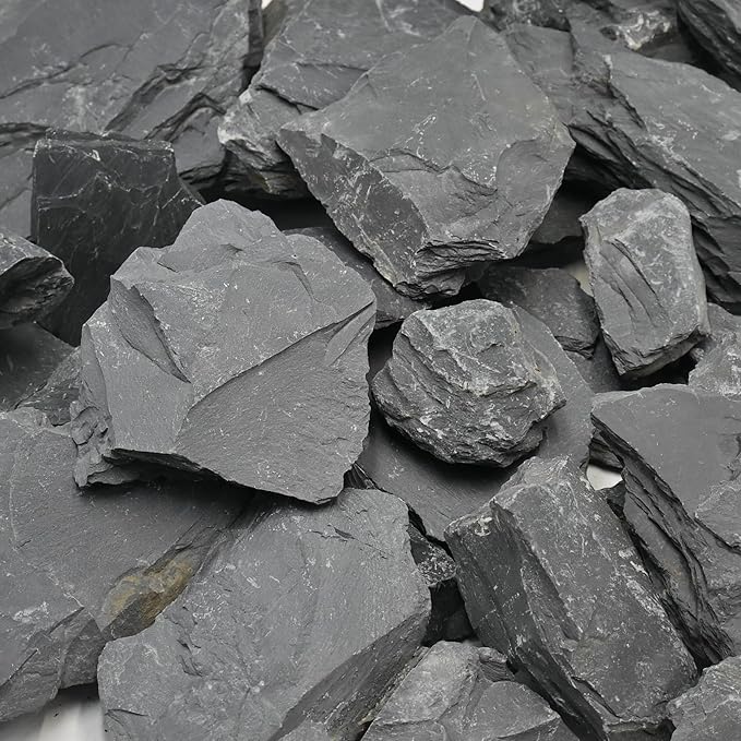 Aquarium Rocks 10LB Natural Slate Rock for Aquarium Landscaping for Terrariums, Reptile Habitats & Creative Aquascaping-3 to 8 Inches