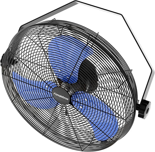 2600 CFM 14 inch Outdoor High Velocity Wall Mounted Fan, 3-Speed Metal Fans with IP44 Enclosure Motor, Industrial Grade Weatherproof Wall Fan for Patio, Greenhouse, Garage, and Gazebo