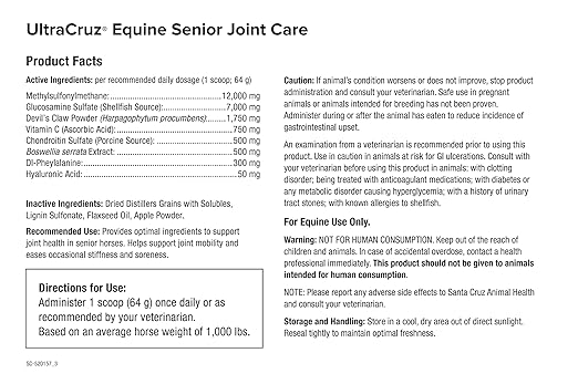 UltraCruz® Equine Senior Joint Care for Horses, 10 lb, pellets