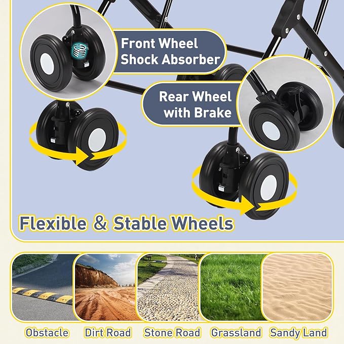 Double Pet Stroller for 2 Dogs or Cats, Folding Dog Stroller with 2 Detachable Carrier Bags, Safety Belt, 4 Lockable Wheels, Separate Compartments, for Multi-Pet Homes (Black)