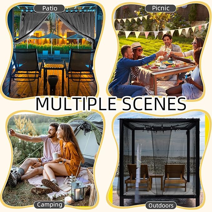 4 Corners Mosquito Net for Mosquiteros para Camas Bed Canopies Netting Bed Drapes Rectangular Mosquito Mesh for Camping Home Outdoor Travel(Black,L79 X W47 X H59 Inch,Opening)