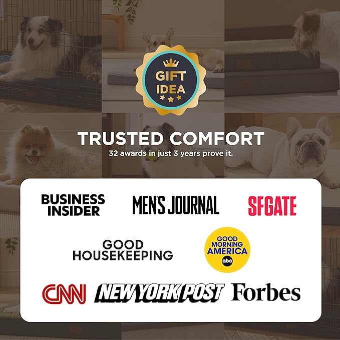 Bedsure Dog Bed Medium Size Dog - Orthopedic Flat Puppy Beds with Removable Washable Cover, Egg Crate Foam Pet Mat, Suitable for Pet Up to 35 lbs