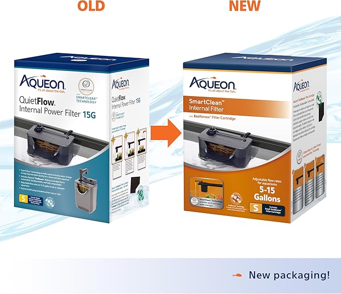 Aqueon QuietFlow Internal Filter with SmartClean Technology, Small