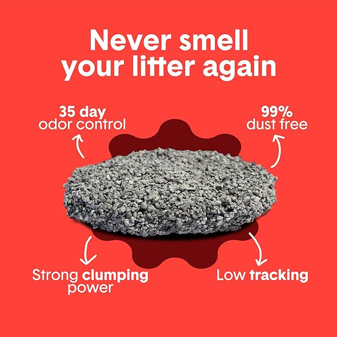 Boxie® Extra Strength 35 Day Odour Control Clumping Clay Cat & Kitty Litter 16lb, 99.9% Dust-Free, Probiotic Formula, Long-Lasting, Veterinarian Approved, Easy Scooping for Multi-Cat Homes